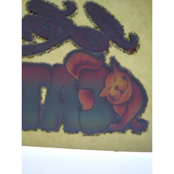 I Love Cats Screamin Gleamin Glitter Iron-On Decal Donruss 1970s Vintage Kittens - Picture 7 of 7